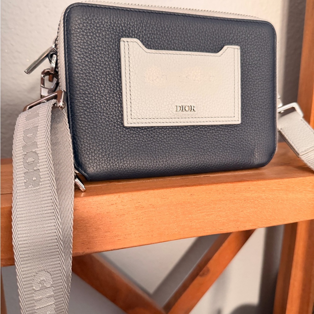 Dior Navy and Grey Crossbody Bag